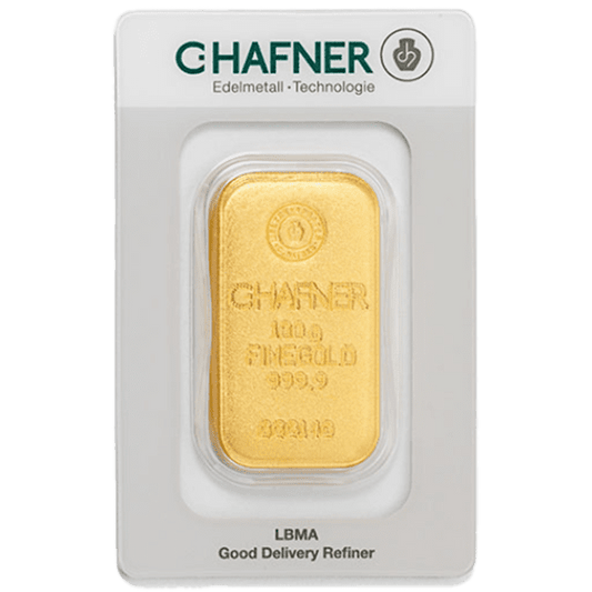 C. Hafner 100 gram goudbaar - casted