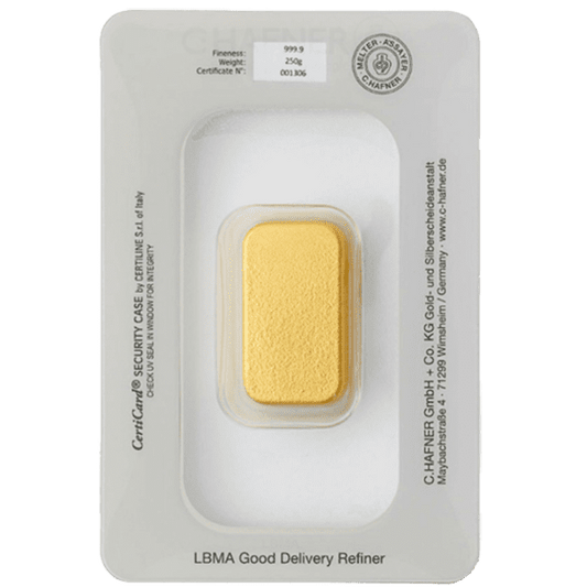 C. Hafner 250 gram goudbaar - casted