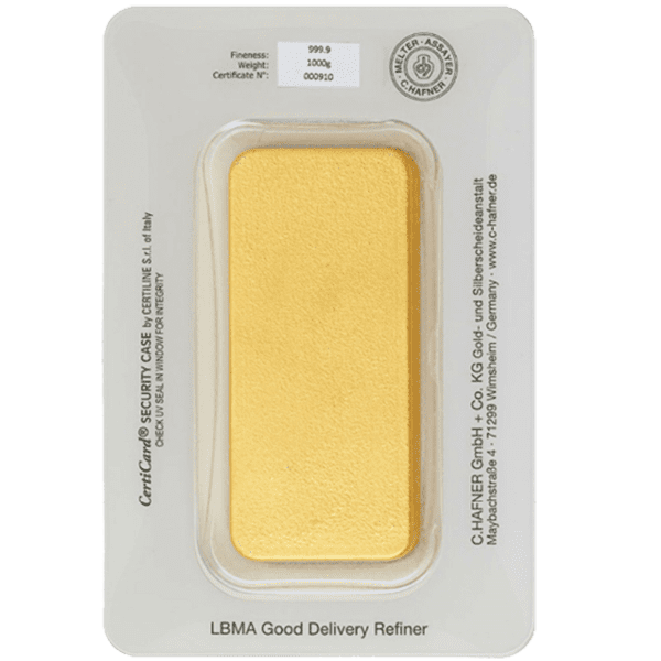 C. Hafner 1 kilogram goudbaar - casted