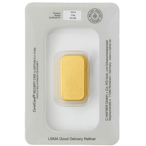 C. Hafner 250 gram goudbaar - casted