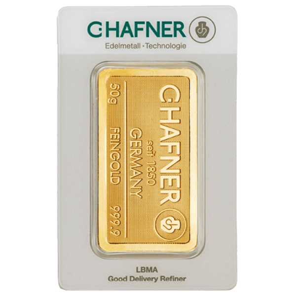 C. Hafner 50 gram goudbaar
