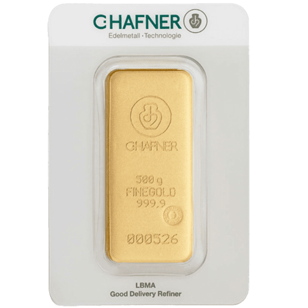 C. Hafner 500 gram goudbaar  - casted