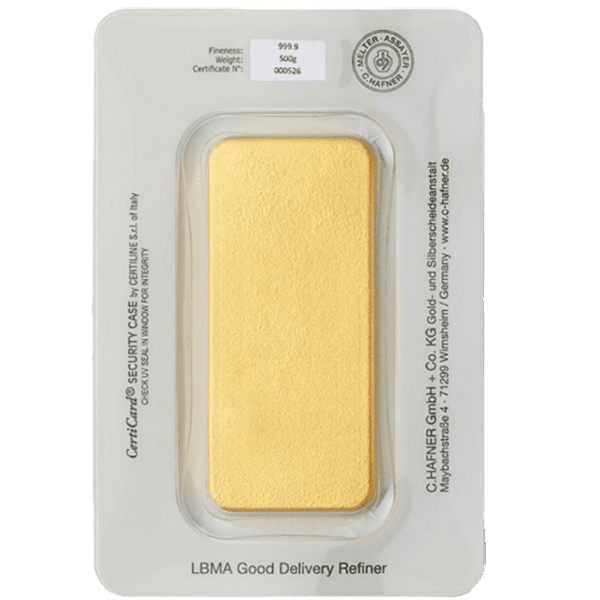 C. Hafner 500 gram goudbaar  - casted